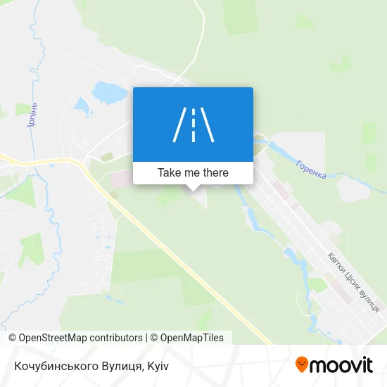 Карта Кочубинського Вулиця