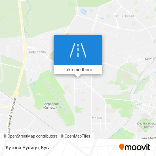 Карта Кутова Вулиця
