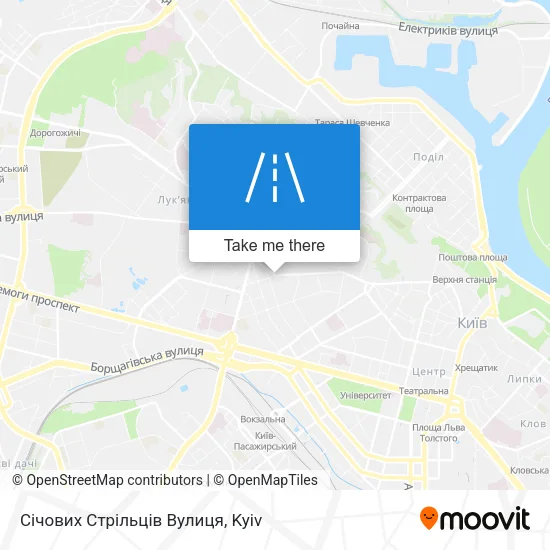 Карта Січових Стрільців Вулиця