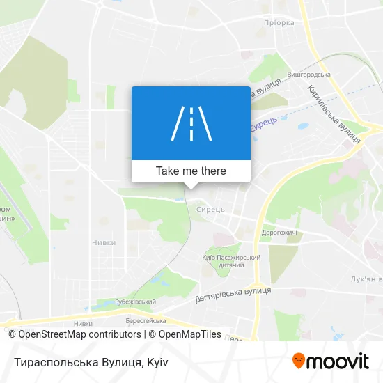 Карта Тираспольська Вулиця