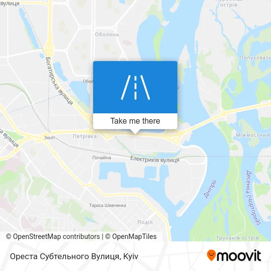 Карта Ореста Субтельного Вулиця