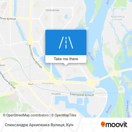 Карта Олександра Архипенка Вулиця