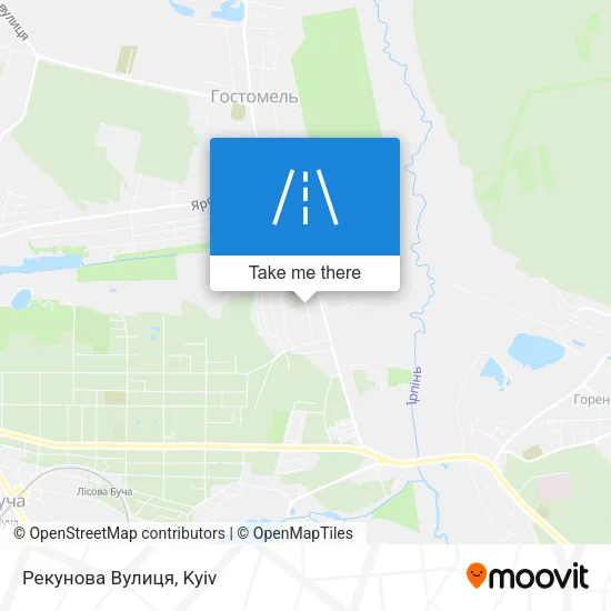 Карта Рекунова Вулиця