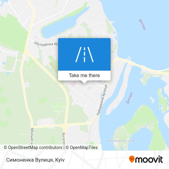 Симоненка Вулиця map