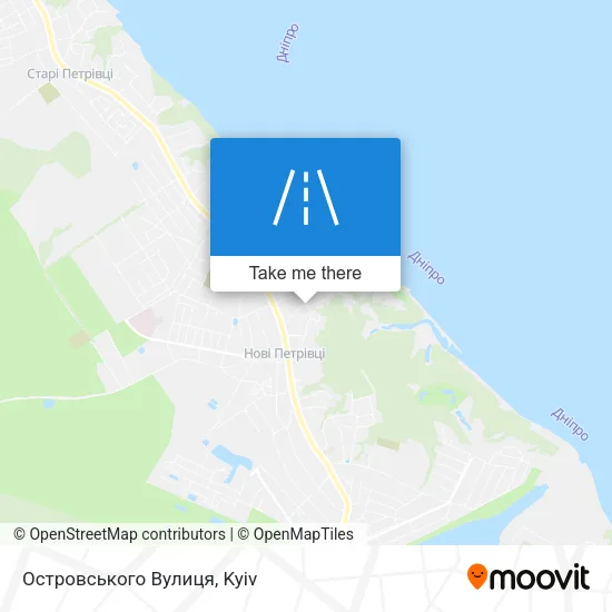 Карта Островського Вулиця