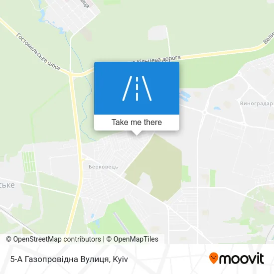 Карта 5-А Газопровідна Вулиця