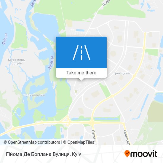 Гійома Де Боплана Вулиця map