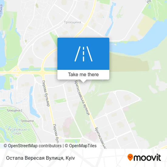 Карта Остапа Вересая Вулиця