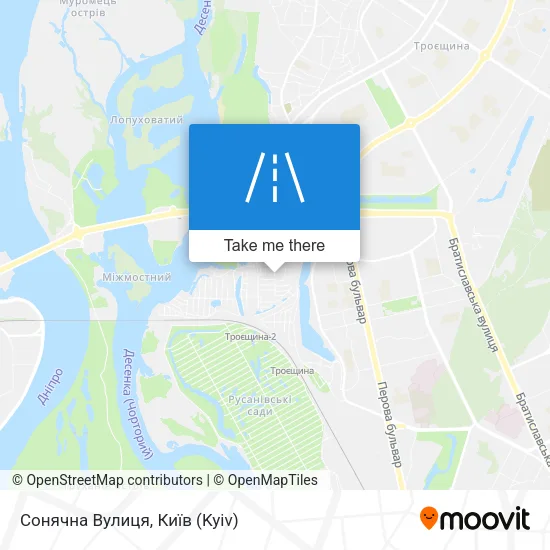 Карта Сонячна Вулиця