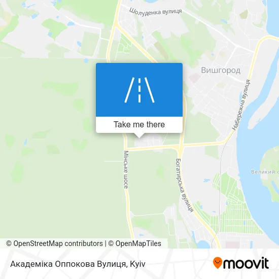 Карта Академіка Оппокова Вулиця