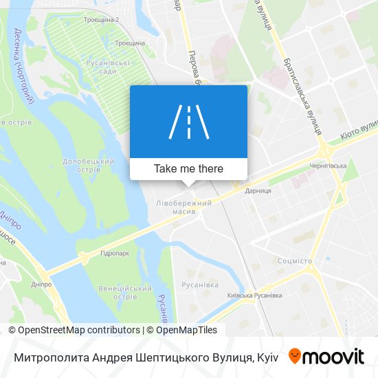 Карта Митрополита Андрея Шептицького Вулиця