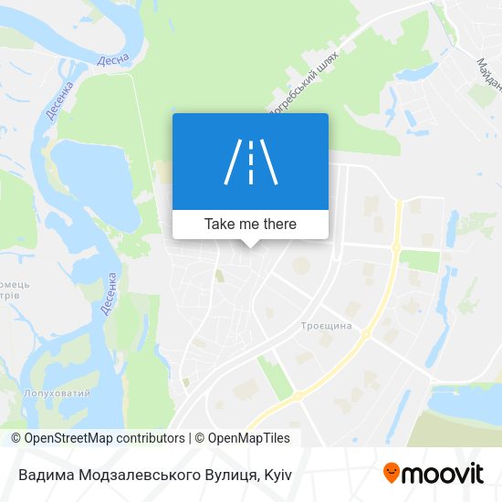 Вадима Модзалевського Вулиця map