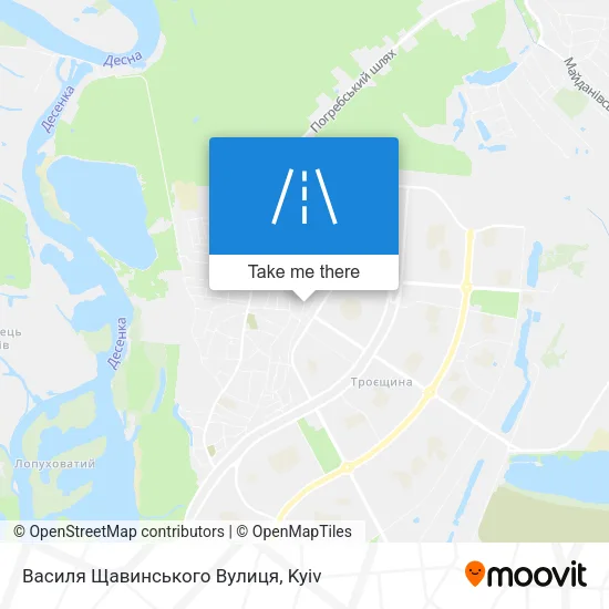 Карта Василя Щавинського Вулиця