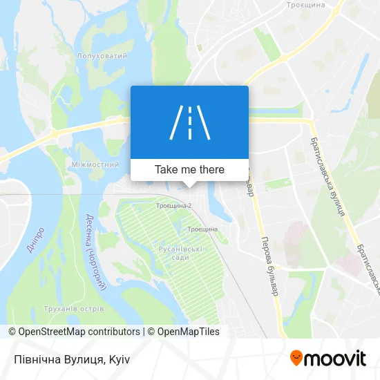 Карта Північна Вулиця