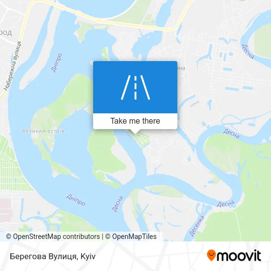 Карта Берегова Вулиця
