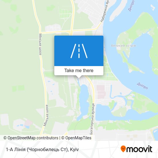1-А Лінія (Чорнобилець Ст) map