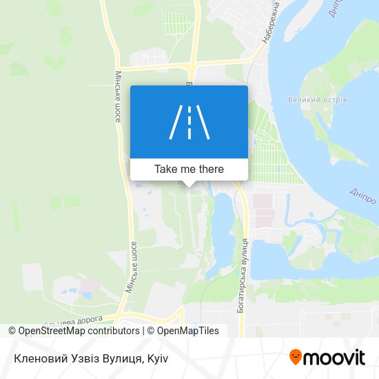 Кленовий Узвіз Вулиця map