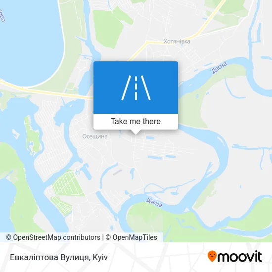 Карта Евкаліптова Вулиця