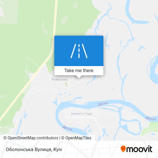 Оболонська Вулиця map
