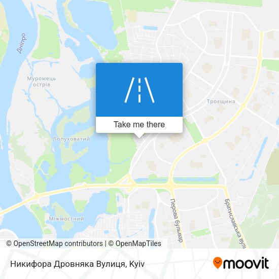 Карта Никифора Дровняка Вулиця