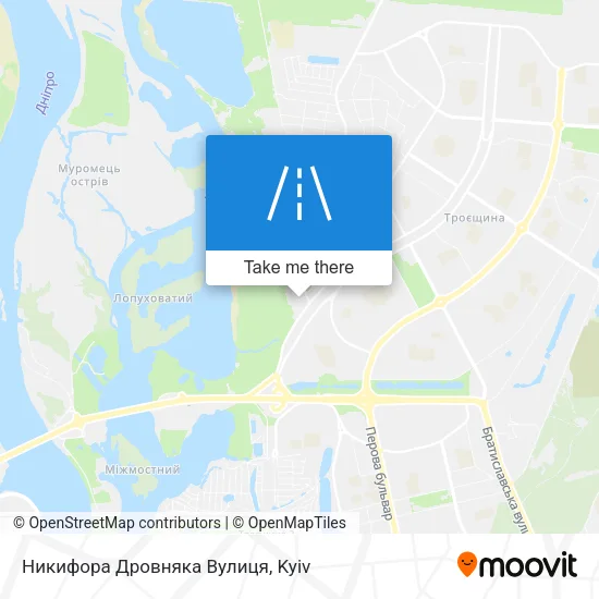 Карта Никифора Дровняка Вулиця