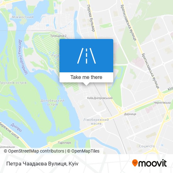 Карта Петра Чаадаєва Вулиця
