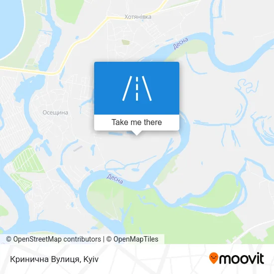 Карта Кринична Вулиця