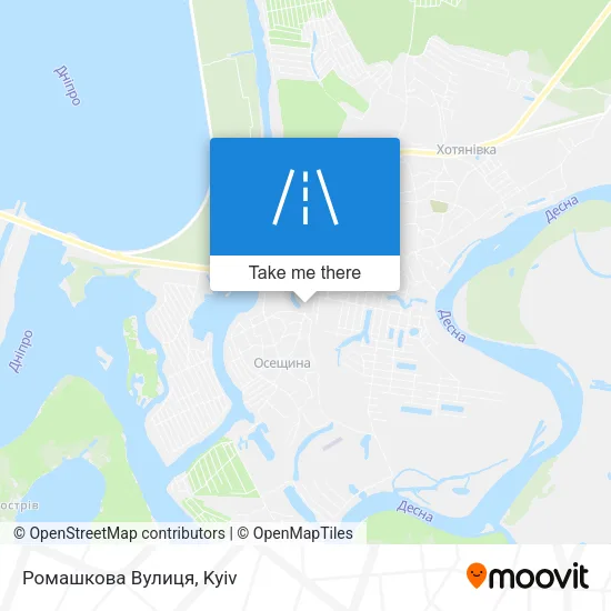 Карта Ромашкова Вулиця