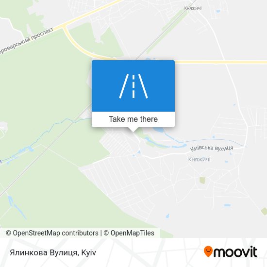 Карта Ялинкова Вулиця
