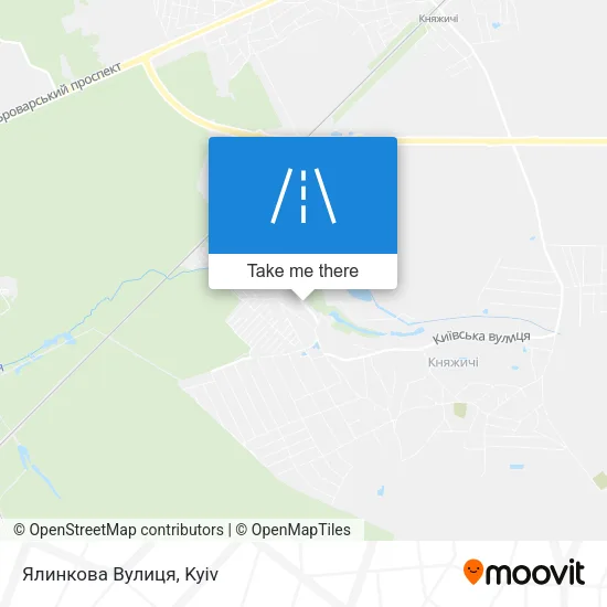 Карта Ялинкова Вулиця