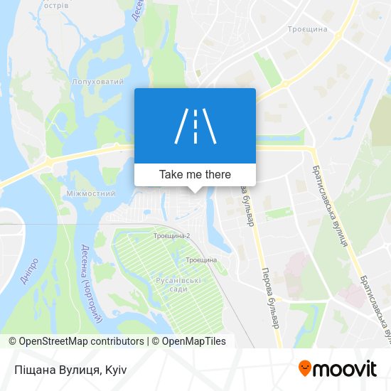 Піщана Вулиця map