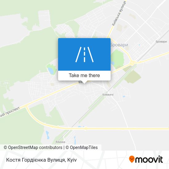 Карта Костя Гордієнка Вулиця