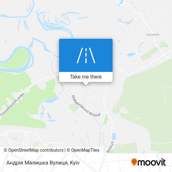 Карта Андрія Малишка Вулиця