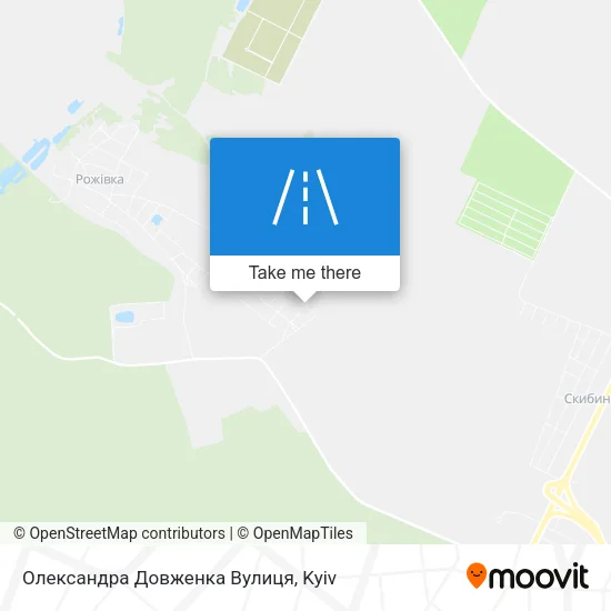 Карта Олександра Довженка Вулиця