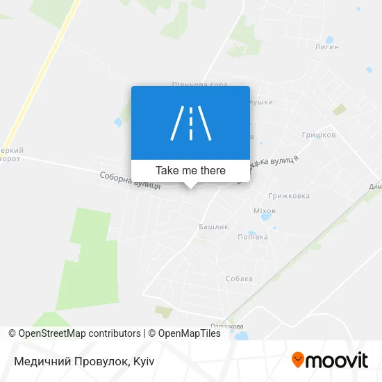Карта Медичний Провулок