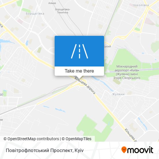 Карта Повітрофлотський Проспект