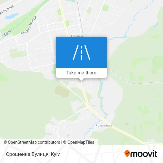 Карта Єрощенка Вулиця