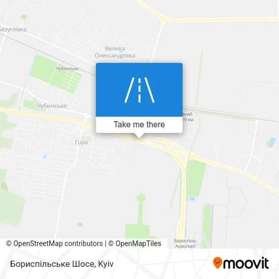 Карта Бориспільське Шосе