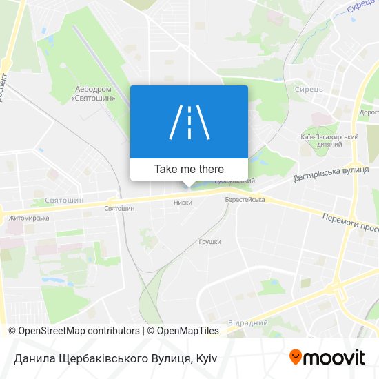 Данила Щербаківського Вулиця map