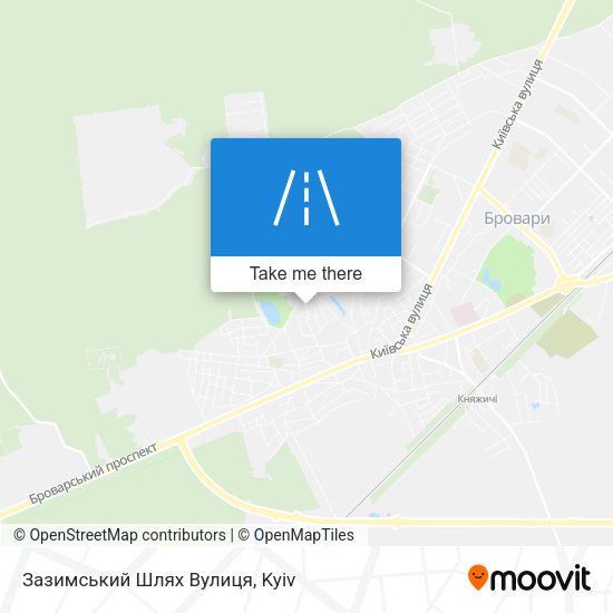 Зазимський Шлях Вулиця map