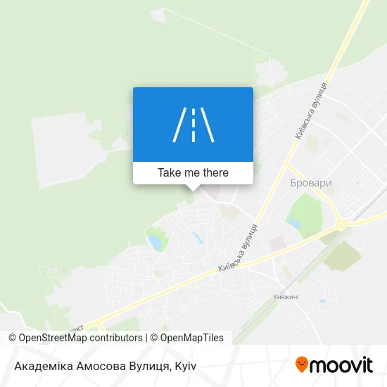 Карта Академіка Амосова Вулиця