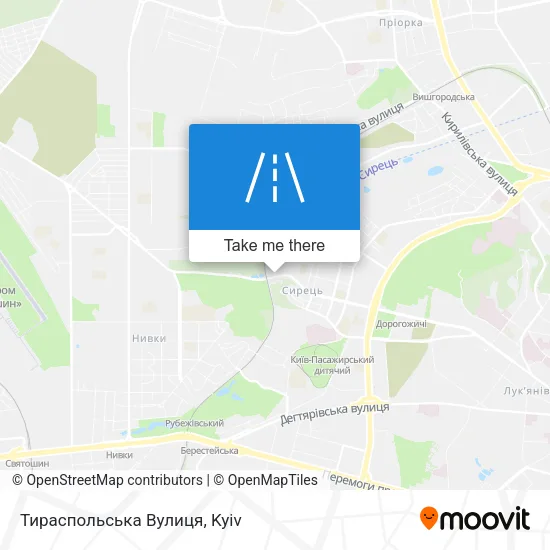 Карта Тираспольська Вулиця