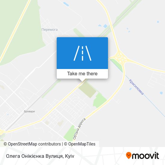 Олега Онікієнка Вулиця map