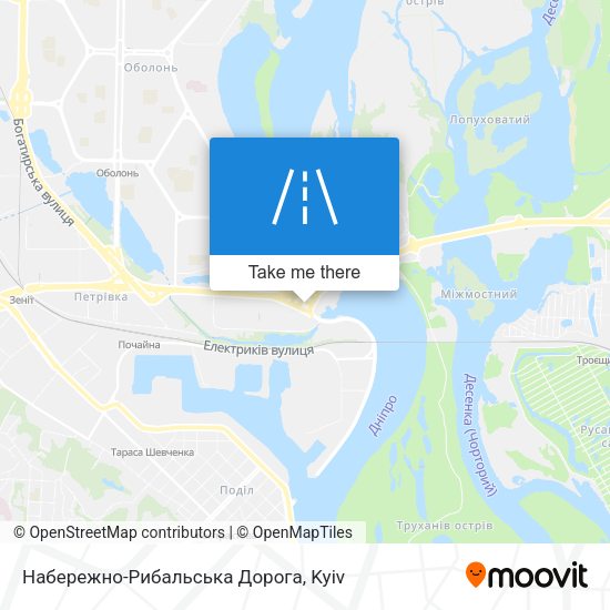 Набережно-Рибальська Дорога map