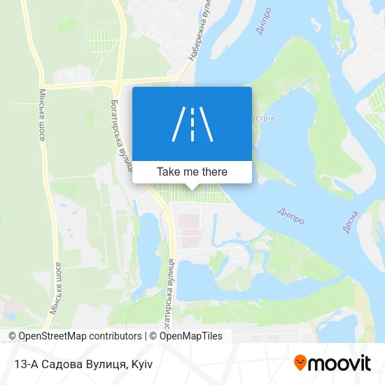Карта 13-А Садова Вулиця