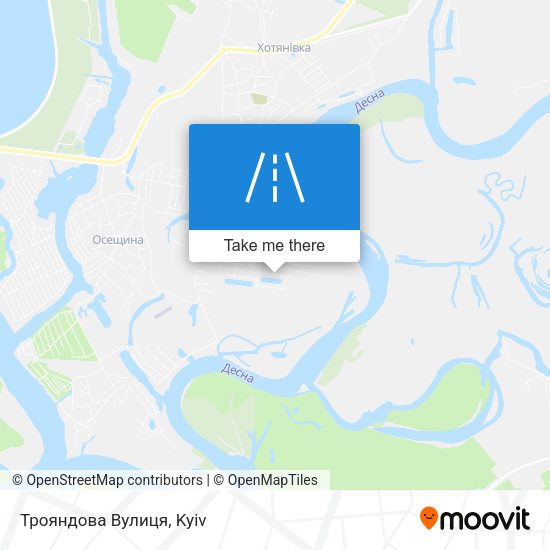 Карта Трояндова Вулиця