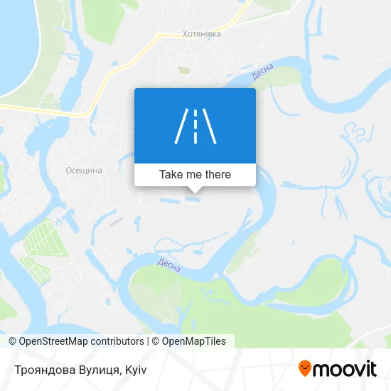 Карта Трояндова Вулиця