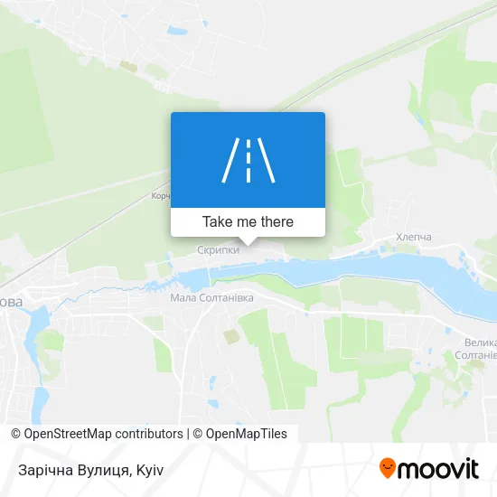 Карта Зарічна Вулиця
