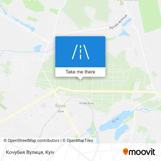 Карта Кочубея Вулиця