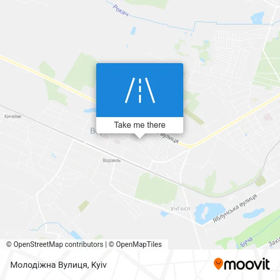 Карта Молодіжна Вулиця